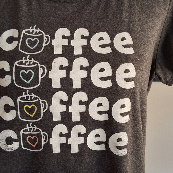 Chic Gray Coffee Lover T-Shirt - Picture 2 of 3